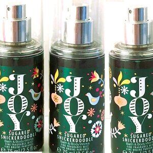 3 pc Set Bath & Body Works JOY Sugared Snickerdoodle Fragrance Mist & Hand Cream